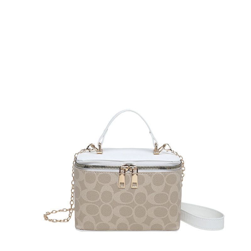 Printed Box Chain Crossbody Top-Handle Bag view 7