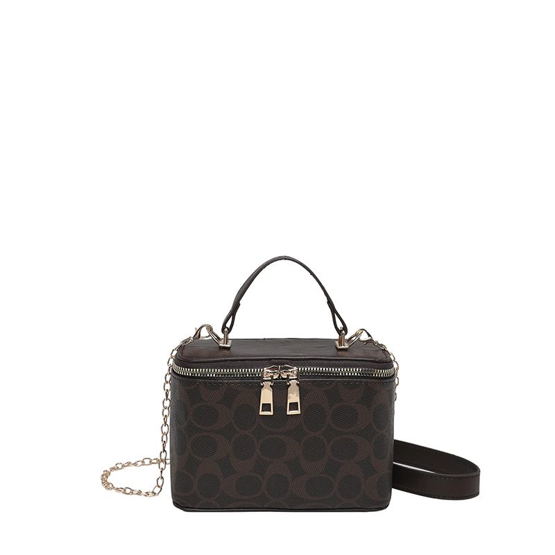 Printed Box Chain Crossbody Top-Handle Bag view 9