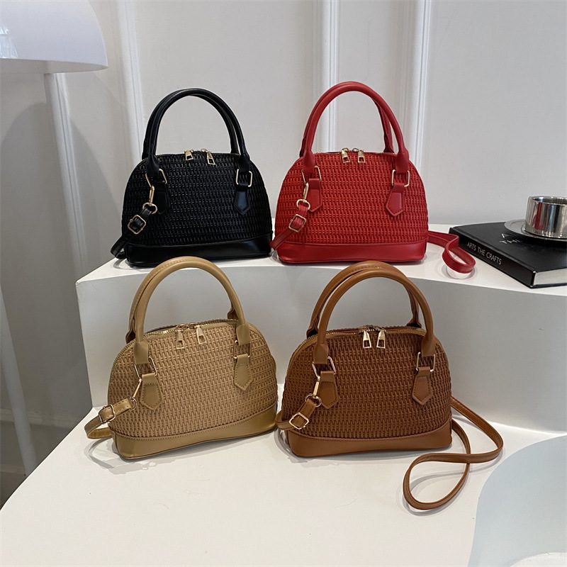 Vintage Shell Crossbody Top-Handle Bag