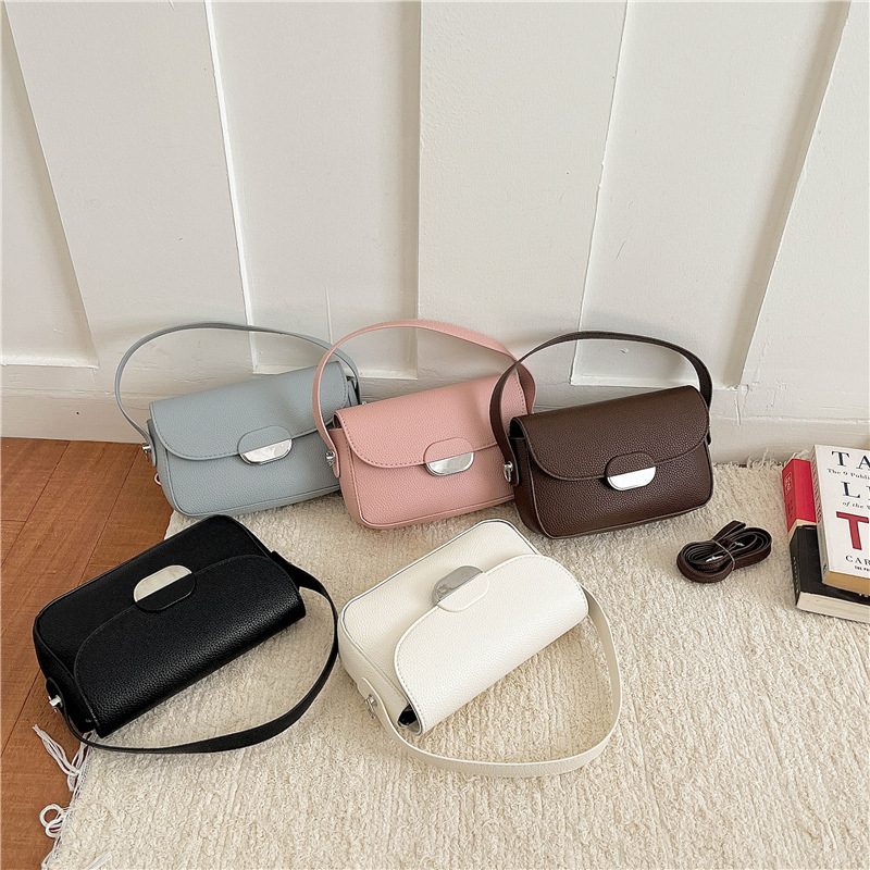 Minimalist Top-Handle Square Crossbody Bag