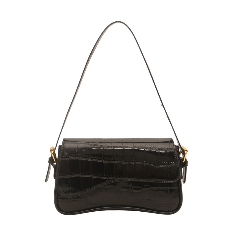 Crocodile Embossed Shoulder Crossbody Bag view 7