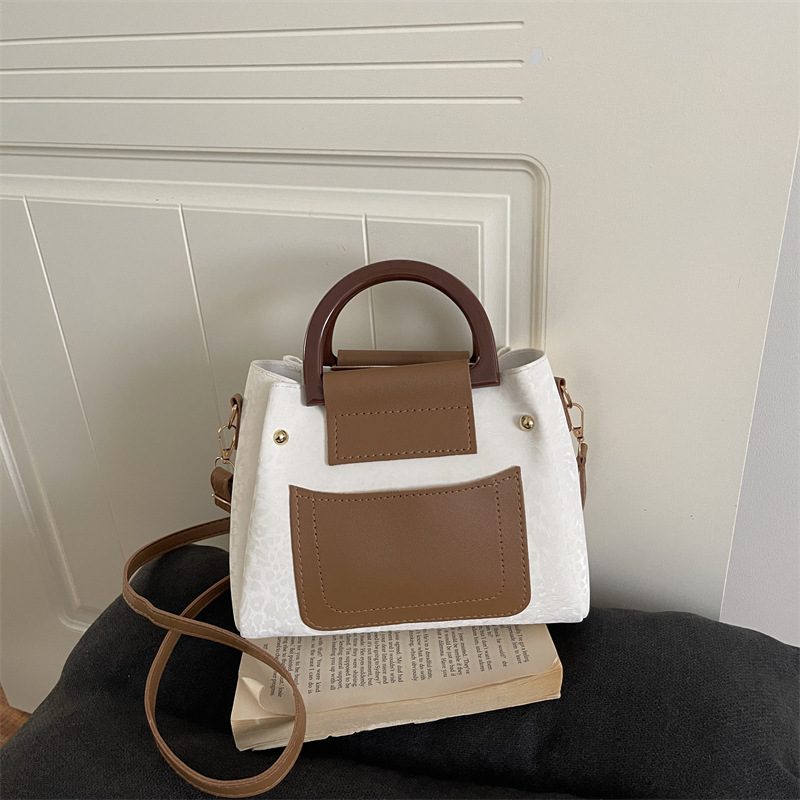Two-Tone Top-Handle Crossbody Bag view 4