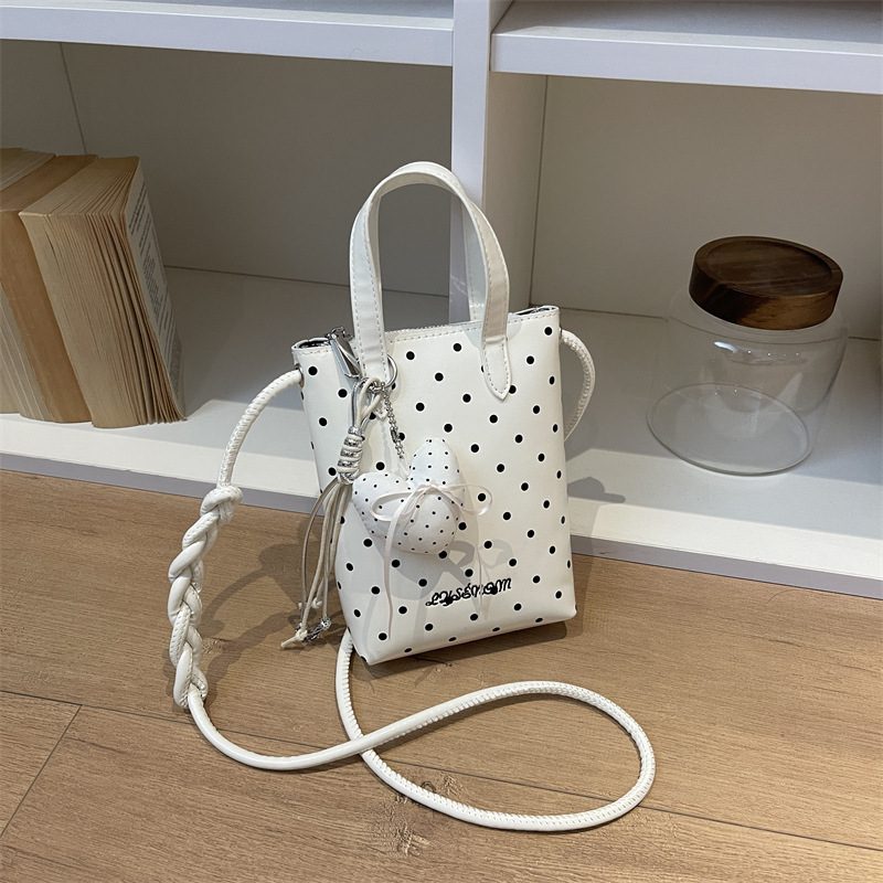 Polka Dot Print Top-Handle Crossbody Bag view 2