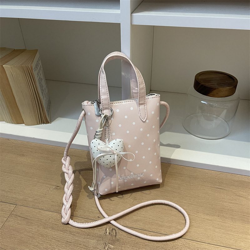 Polka Dot Print Top-Handle Crossbody Bag view 4