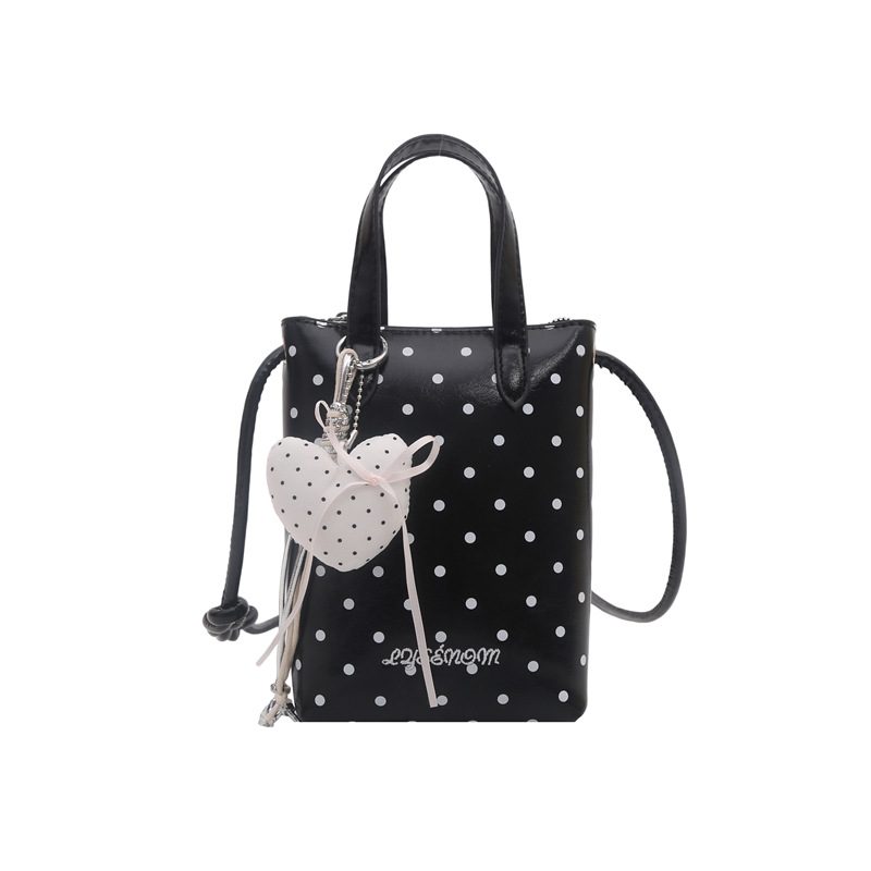 Polka Dot Print Top-Handle Crossbody Bag view 5