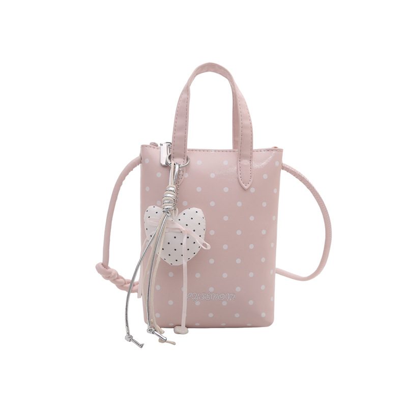 Polka Dot Print Top-Handle Crossbody Bag view 6