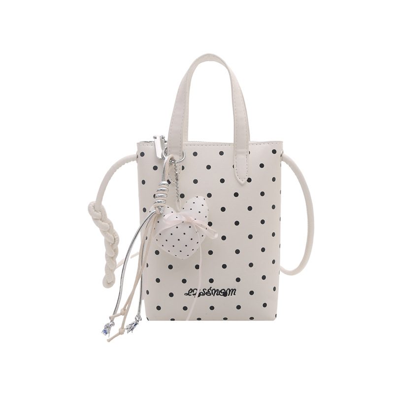 Polka Dot Print Top-Handle Crossbody Bag view 7