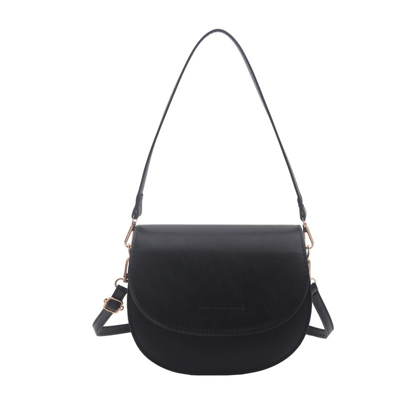 Vintage Textured Saddle Crossbody Bag view 5