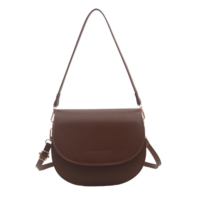 Vintage Textured Saddle Crossbody Bag view 7