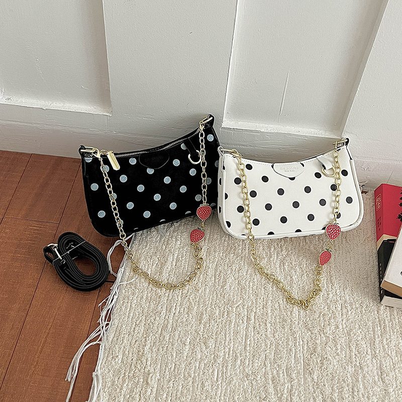 Polka Dot Square Shoulder Crossbody Bag