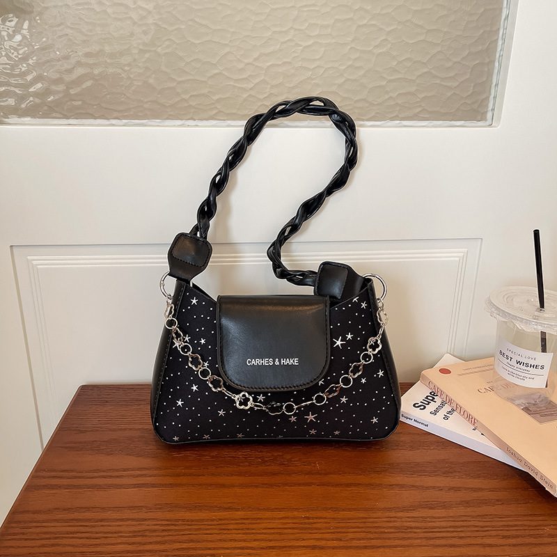 Macaron Star Print Square Crossbody Bag view 10
