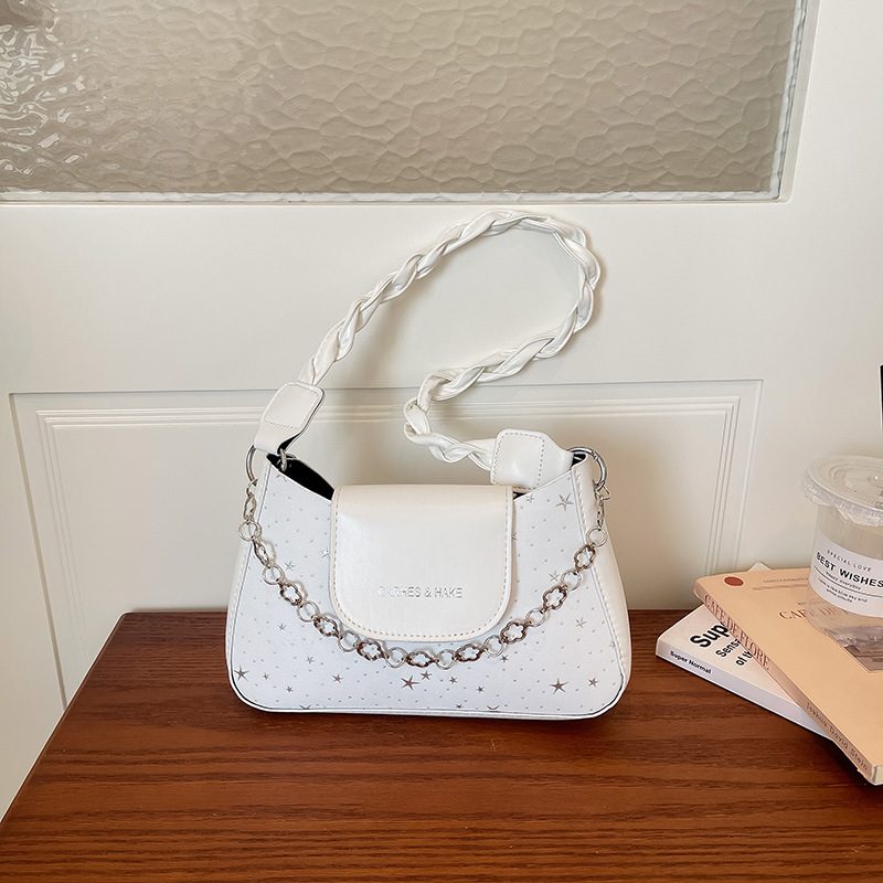 Macaron Star Print Square Crossbody Bag view 6