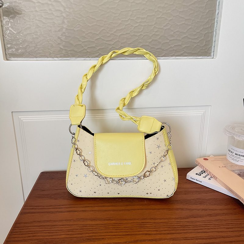 Macaron Star Print Square Crossbody Bag view 7
