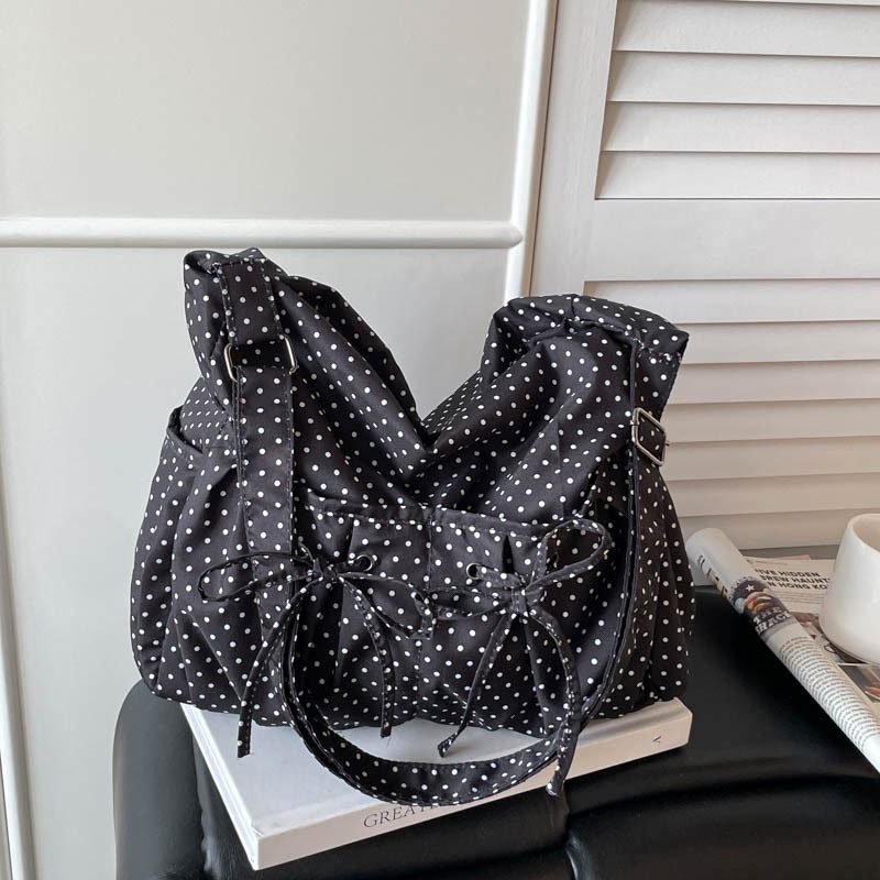 Polka Dot Casual Crossbody Tote Bag view 4