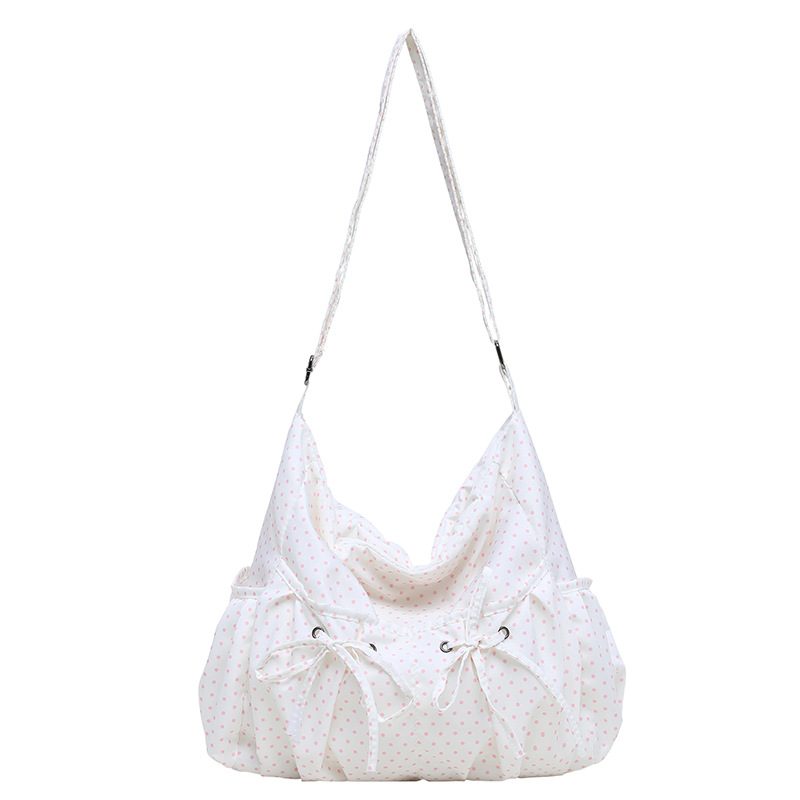 Polka Dot Casual Crossbody Tote Bag view 8