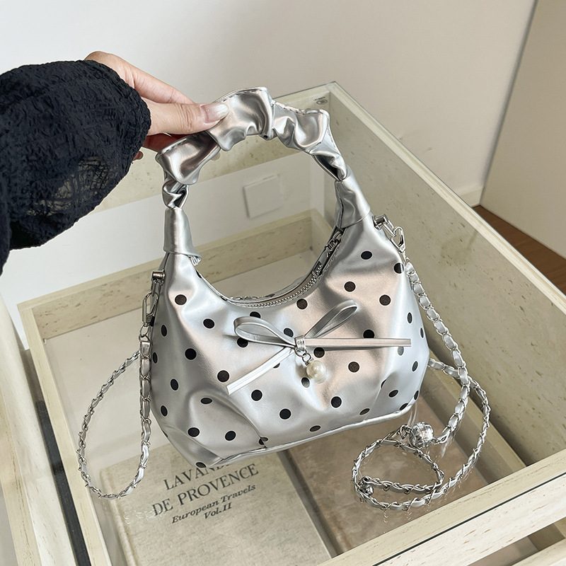 Ruched Chain Crossbody Bag view 12