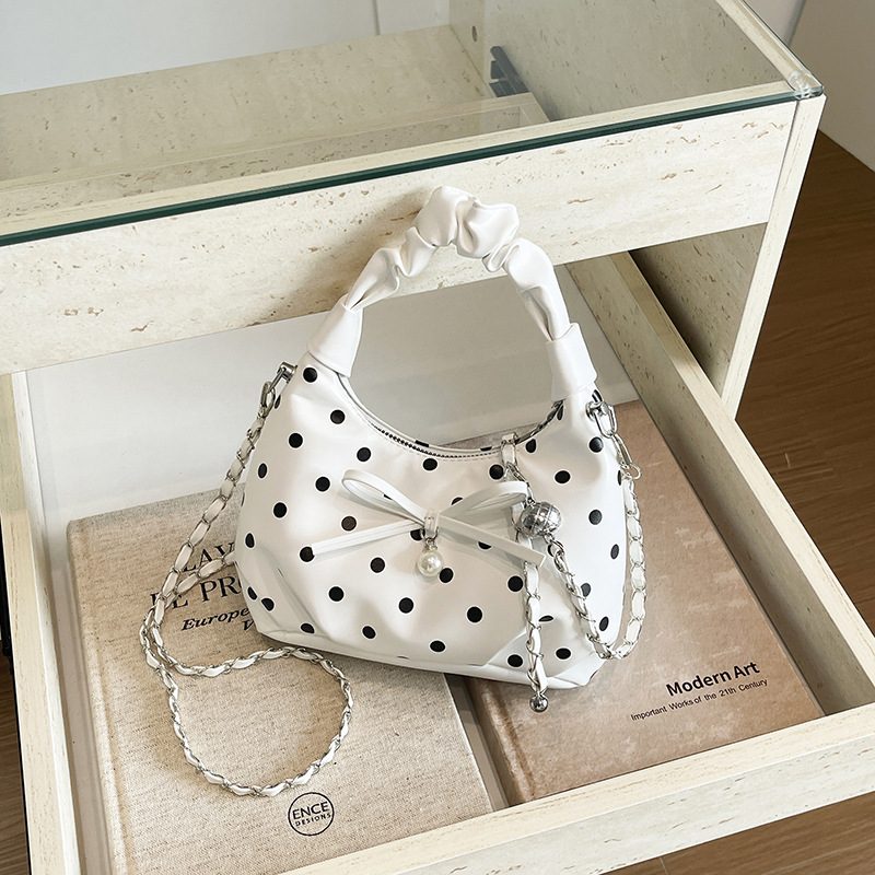 Ruched Chain Crossbody Bag view 3