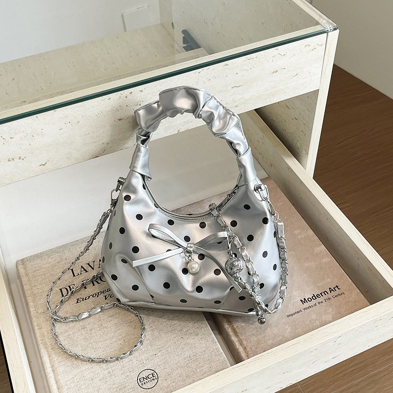 Ruched Chain Crossbody Bag view 4