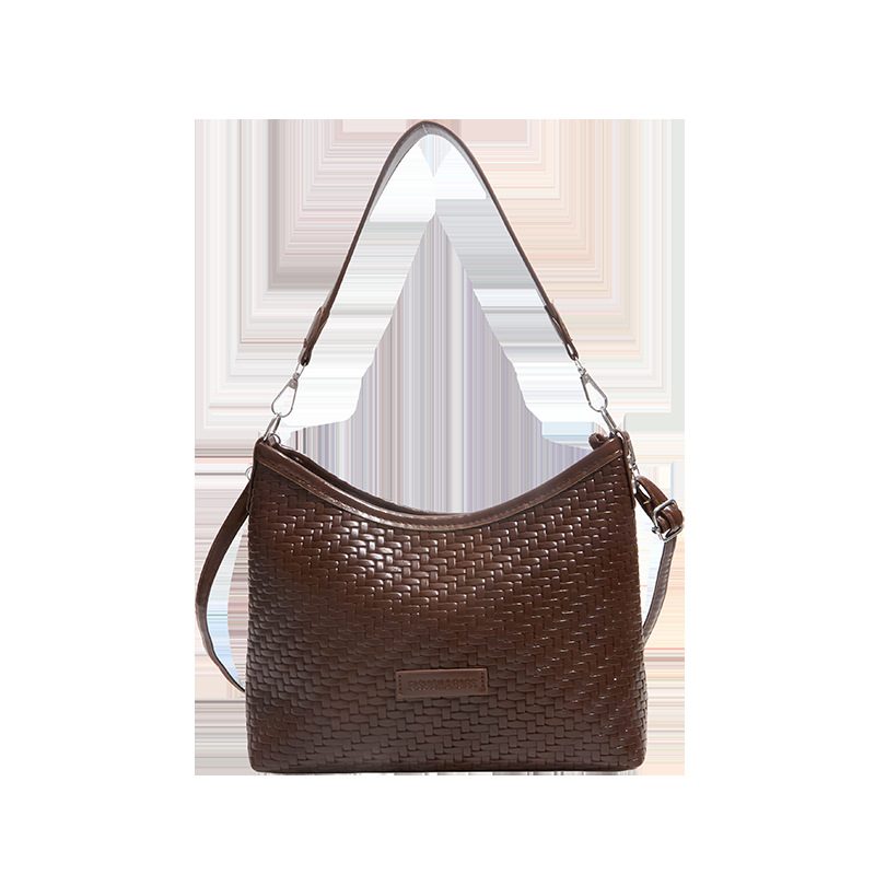 Woven Texture Crossbody Tote Bag view 5