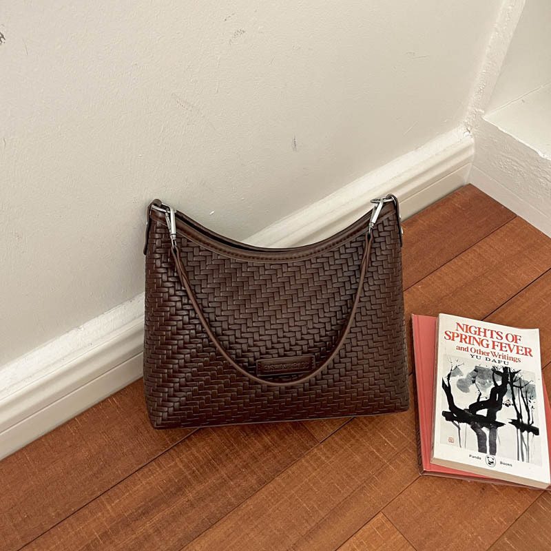 Woven Texture Crossbody Tote Bag view 7