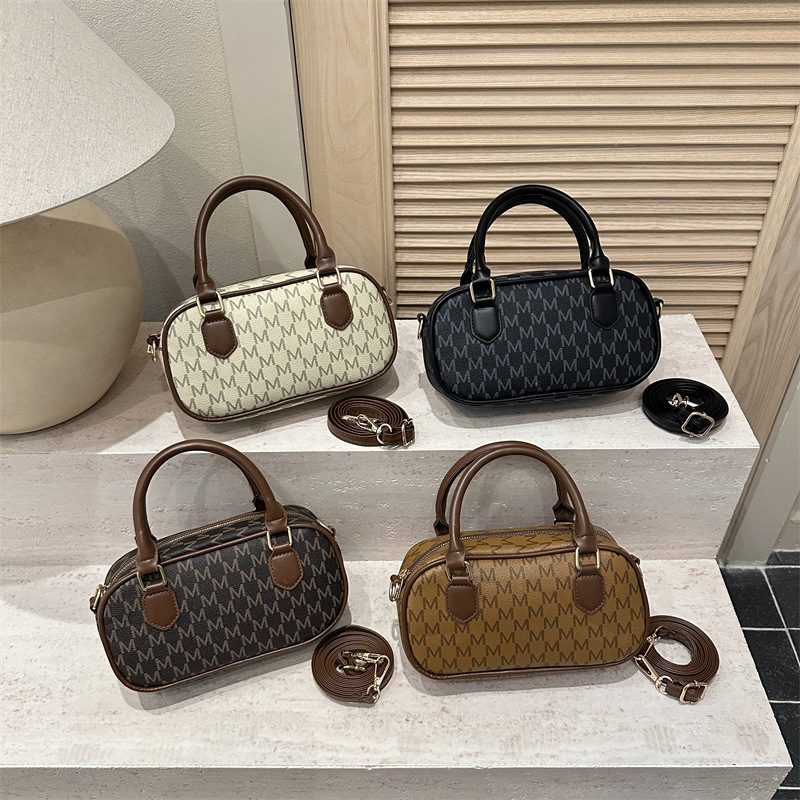 Monogram Print Crossbody Shoulder Bag