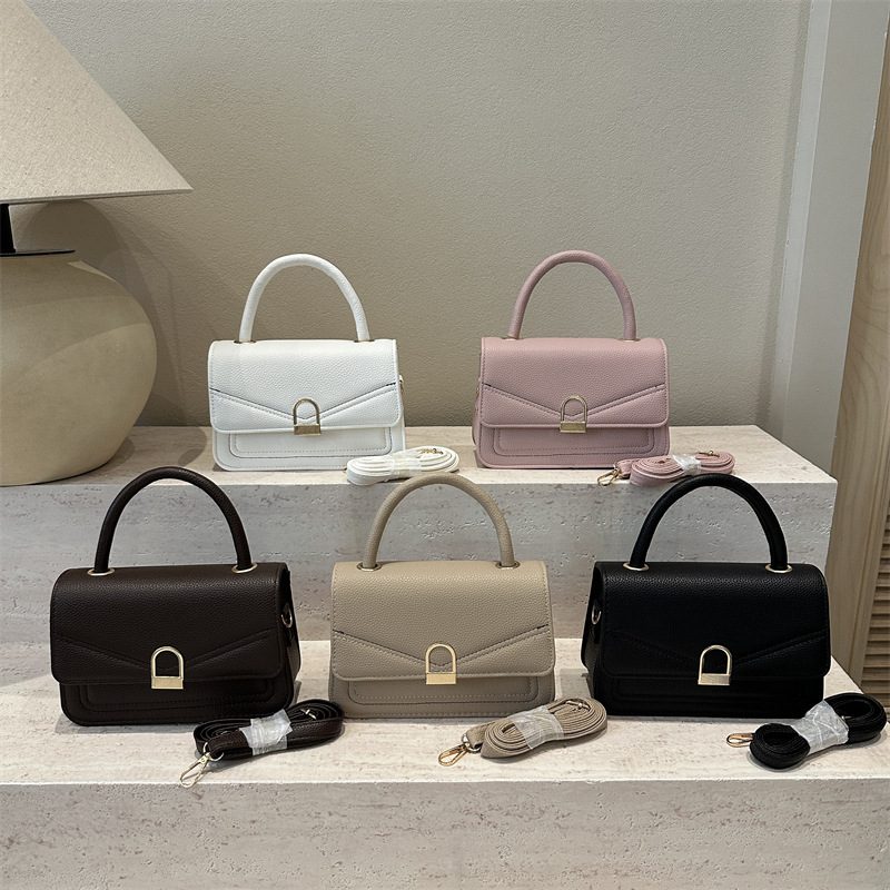 Minimalist Solid Color Square Crossbody Bag
