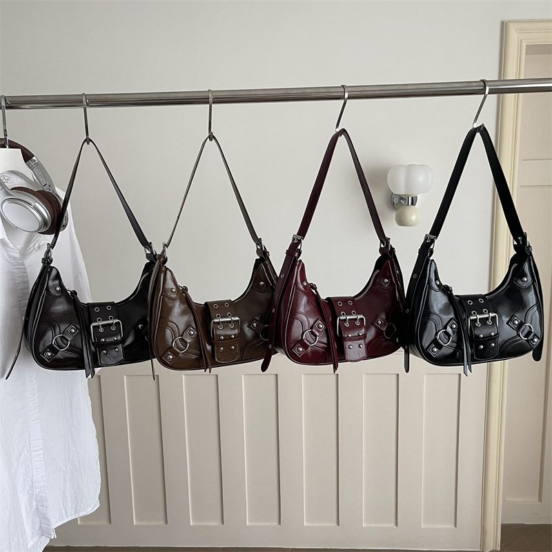 Retro Crescent Shoulder Crossbody Bag