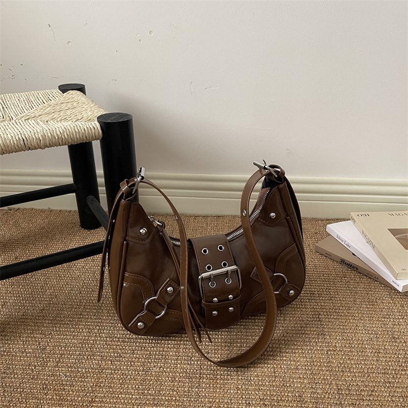 Tas Selempang Bahu Bulan Sabit Retro view 2