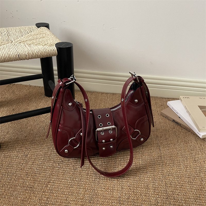 Tas Selempang Bahu Bulan Sabit Retro view 3