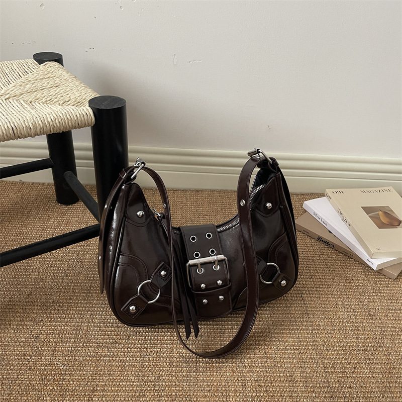 Tas Selempang Bahu Bulan Sabit Retro view 4
