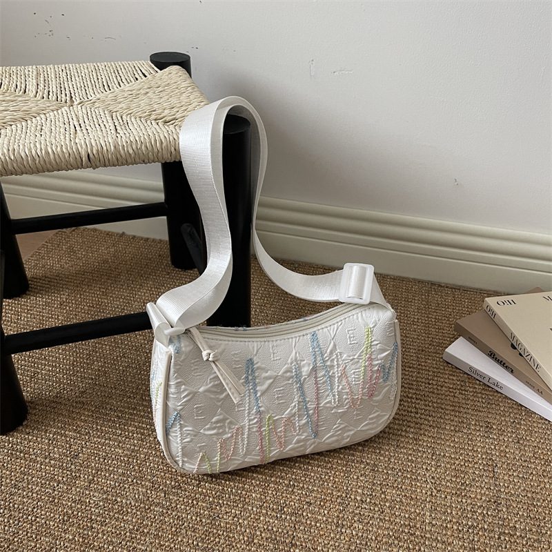 Embroidered Chain Shoulder Crossbody Bag view 2