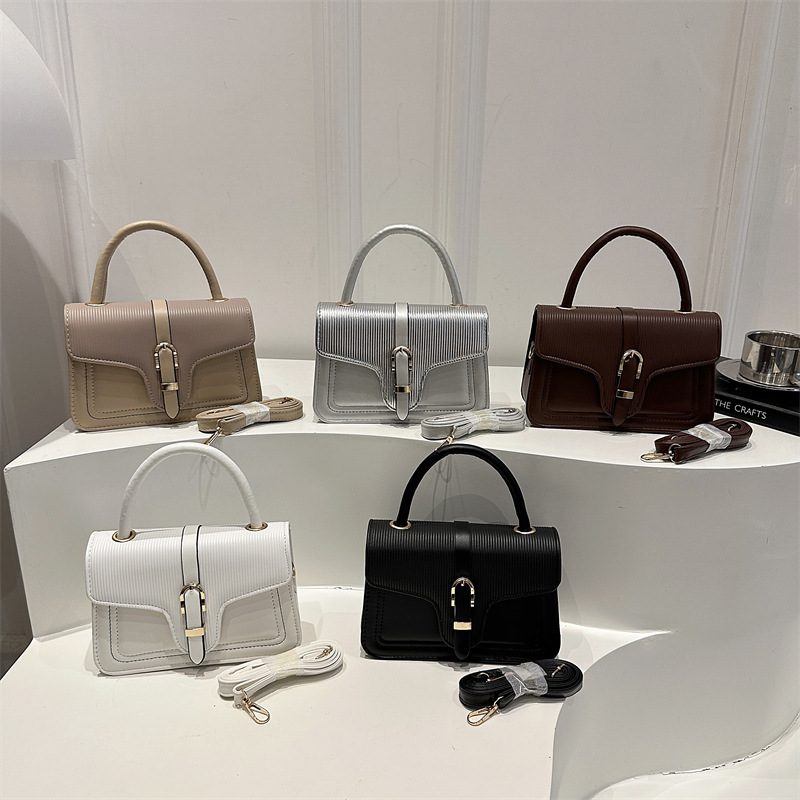 Square Top-Handle Crossbody Shoulder Bag