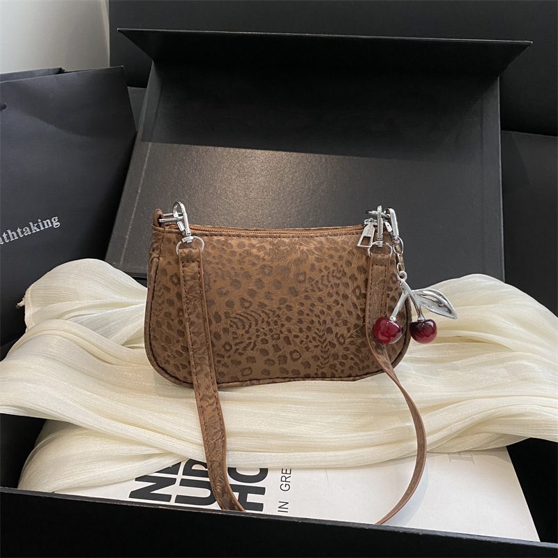 Leopard Print Small Square Crossbody Shoulder Bag view 4