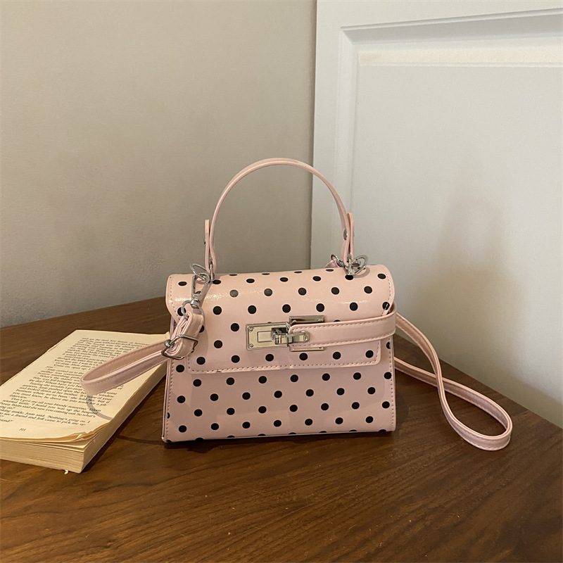 Polka Dot Top-Handle Crossbody Kelly Bag view 2