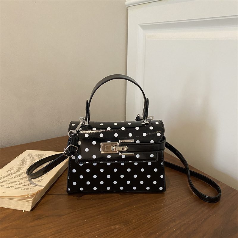 Polka Dot Top-Handle Crossbody Kelly Bag view 4