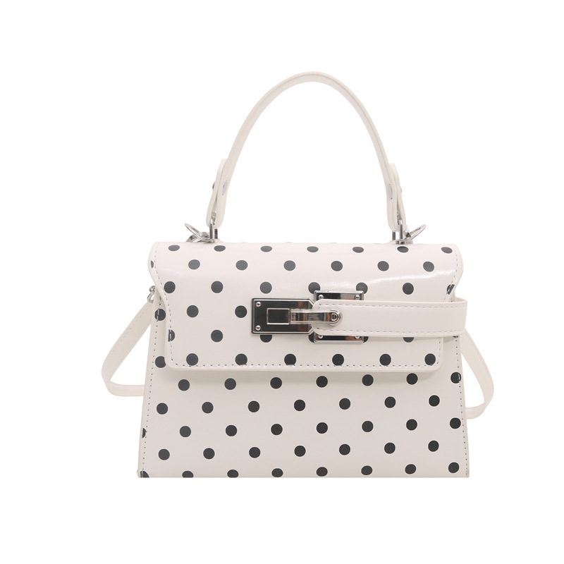 Polka Dot Top-Handle Crossbody Kelly Bag view 7