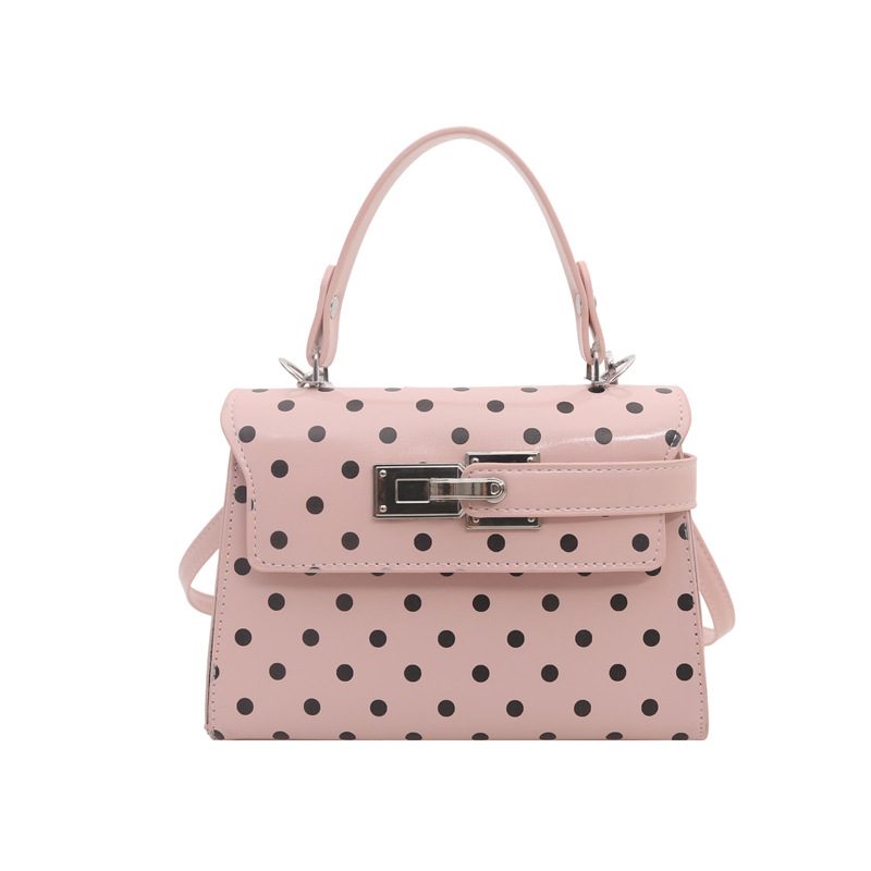 Polka Dot Top-Handle Crossbody Kelly Bag view 9