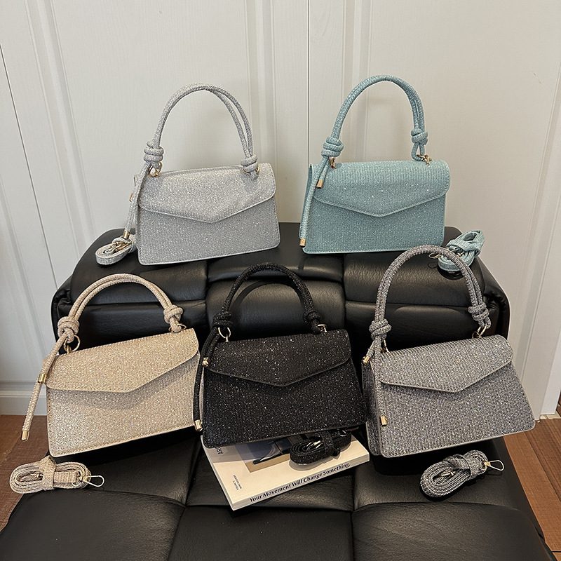 Top-Handle Small Square Crossbody Shoulder Bag