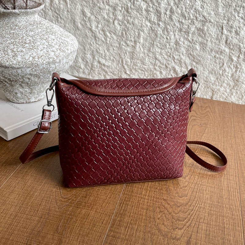 Woven Crossbody Top-Handle Shoulder Bag view 2
