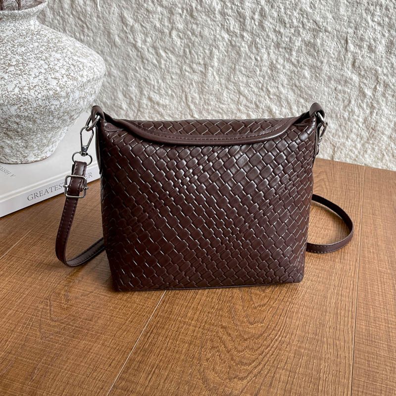 Woven Crossbody Top-Handle Shoulder Bag view 4