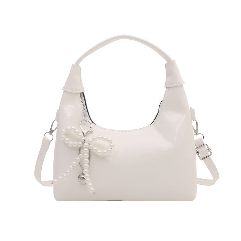 Glossy Crescent Shoulder Crossbody Top-Handle Bag view 10