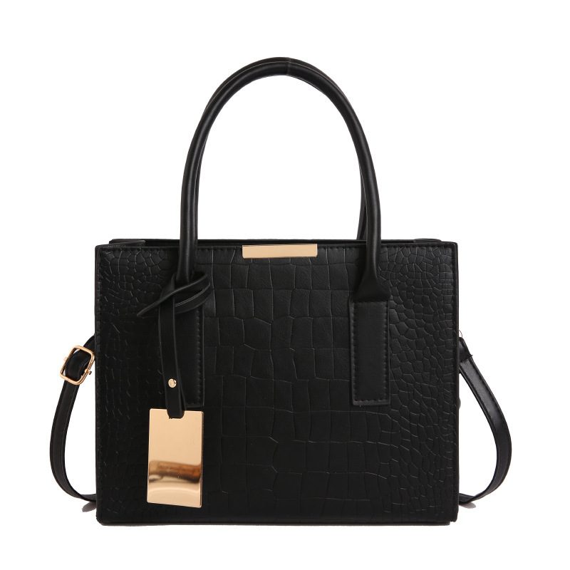 Stone Textured Top-Handle Crossbody Shoulder Bag view 4