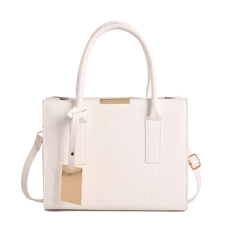 Stone Textured Top-Handle Crossbody Shoulder Bag view 5