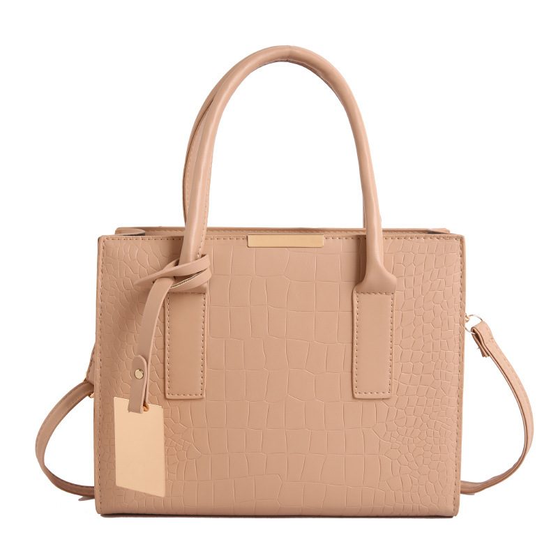 Stone Textured Top-Handle Crossbody Shoulder Bag view 7