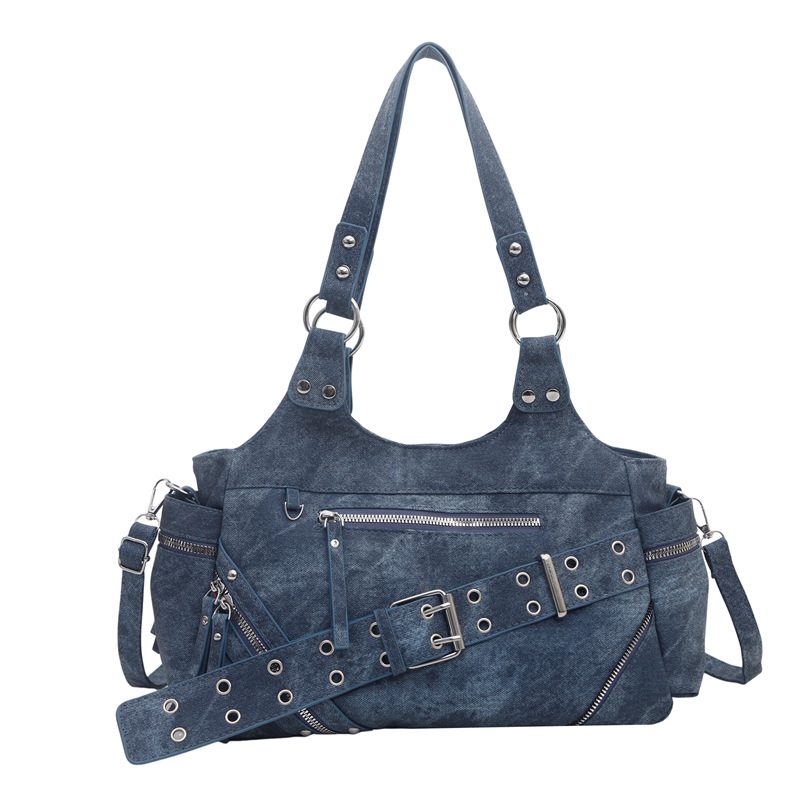 Studded Crossbody Top-Handle Shoulder Bag Large Capacity view 5