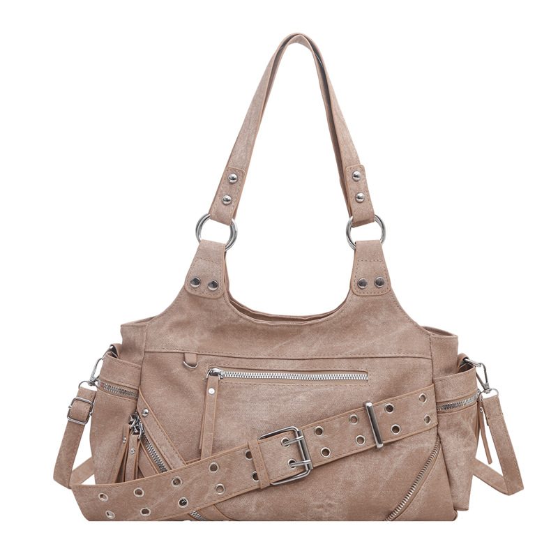 Studded Crossbody Top-Handle Shoulder Bag Large Capacity view 8
