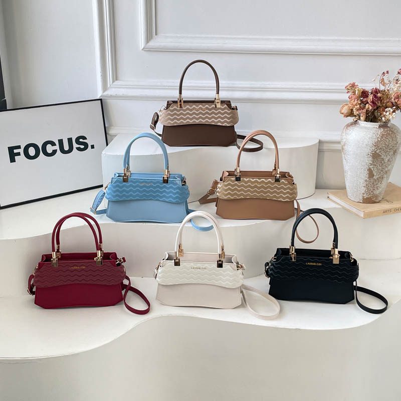 Minimalist Textured Crossbody Top-Handle Shoulder Bag