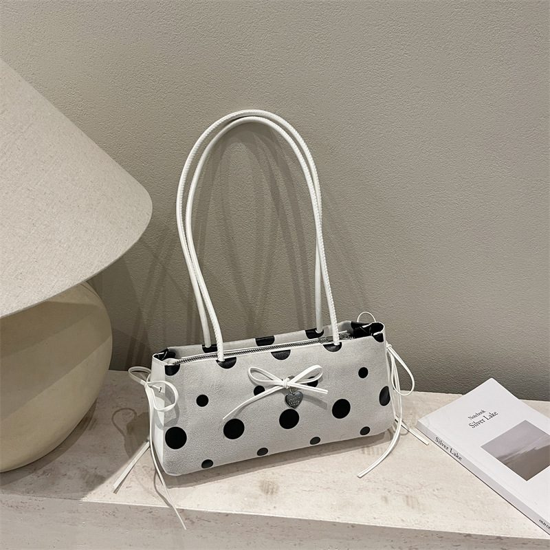 Polka Dot Bow Crossbody Top-Handle Bag view 11