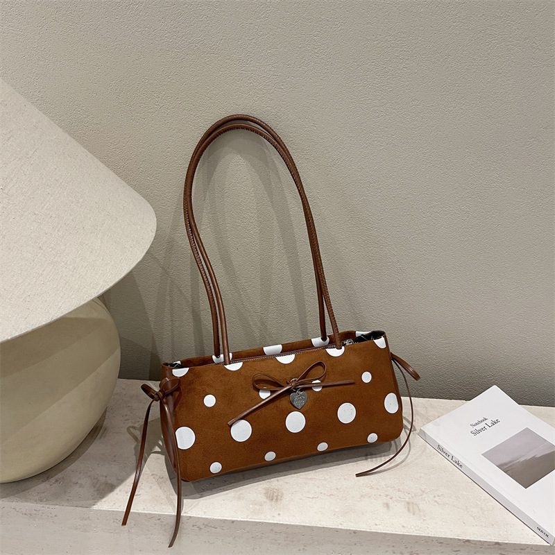 Polka Dot Bow Crossbody Top-Handle Bag view 12