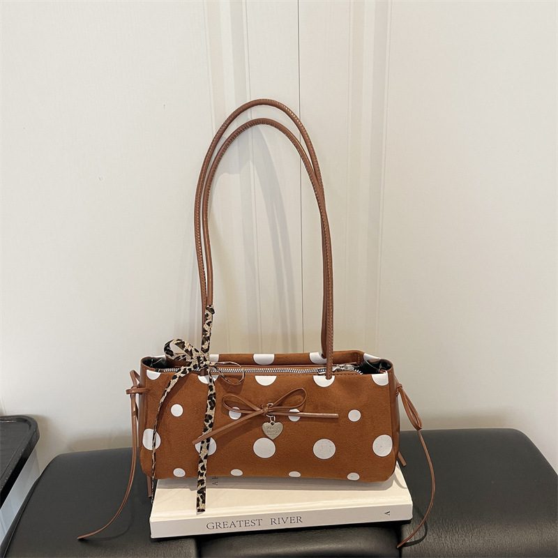 Polka Dot Bow Crossbody Top-Handle Bag view 2